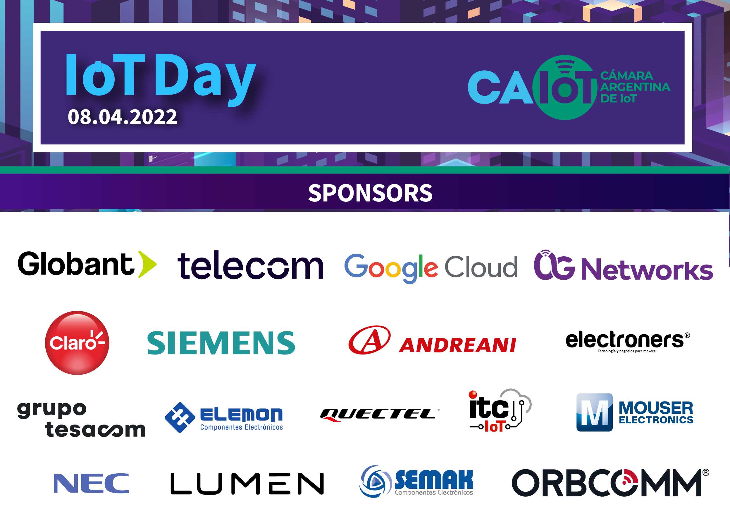Empresas que nos acompañarán en el IoT Day 2022